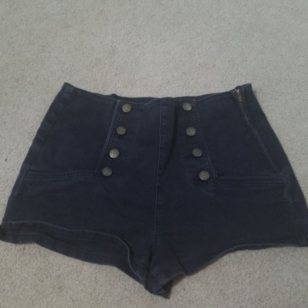 Black high waisted shorts